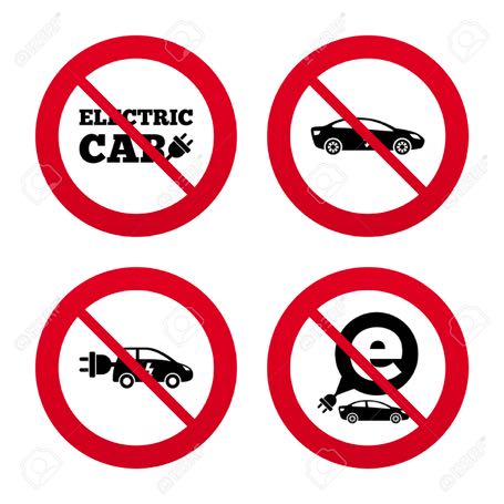 41061322-Non-Ban-ou-panneaux-d-arr-t-Ic-nes-de-voiture-lectrique-Berline-hayon-et-de-transport-symboles-Eco-v-Banque-d'images