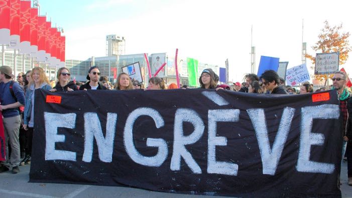 En grève