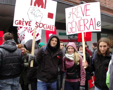 Pancartes Grève générale