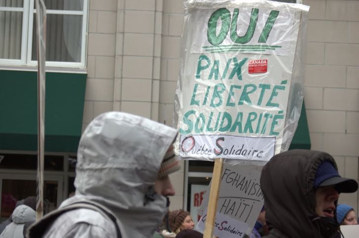 Québec solidaire -- oui paix