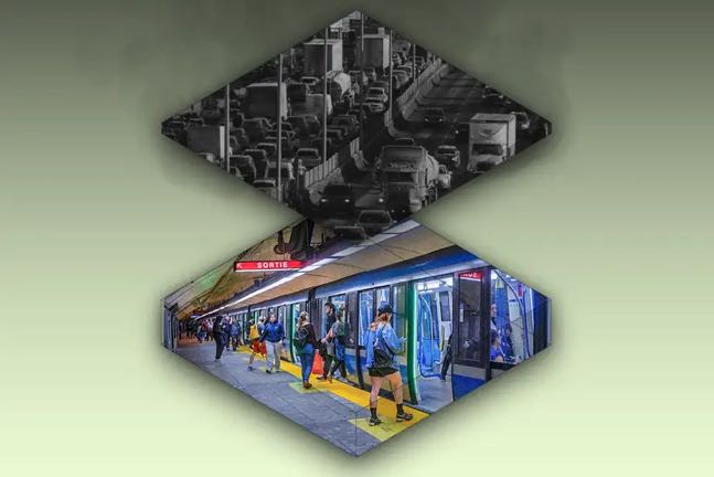 transport en commun versus auto